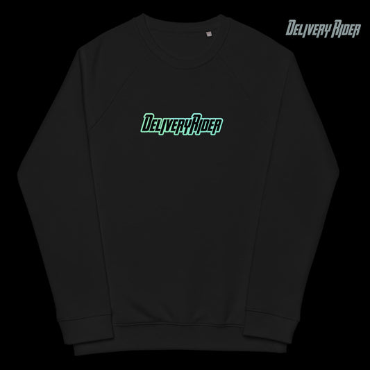 Delivery Rider Unisex organic raglan sweatshirt