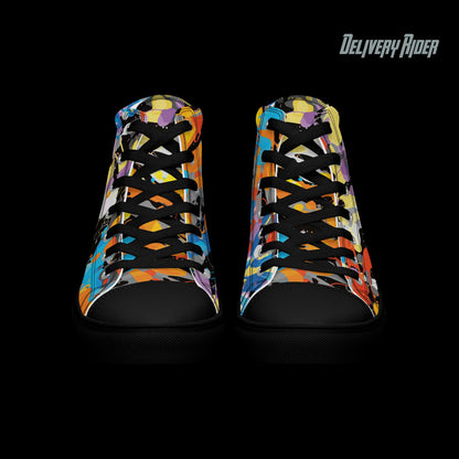 Delivery Rider high top canvas shoes