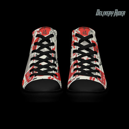 Delivery Rider high top canvas shoes