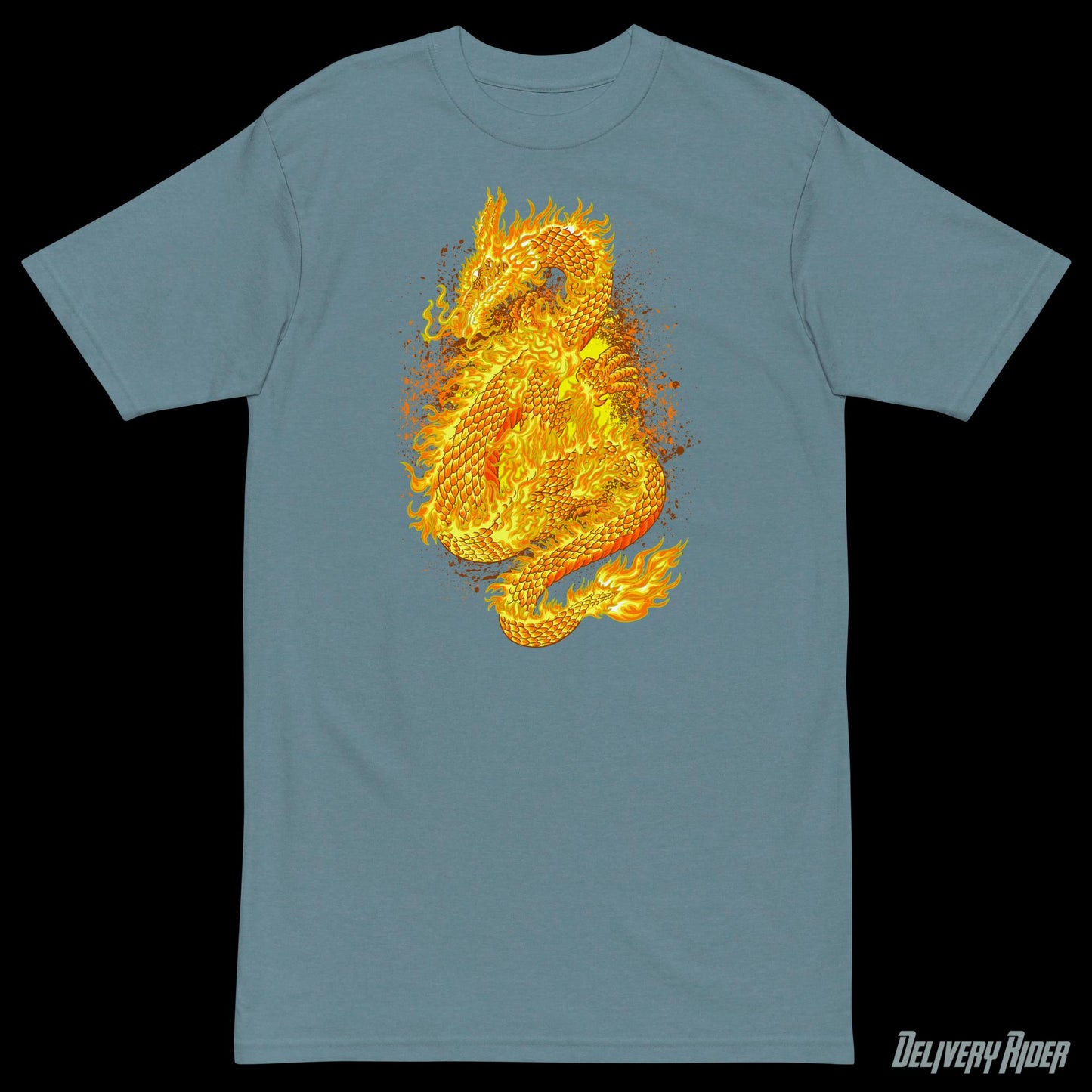 Fire Dragon Men’s premium heavyweight tee