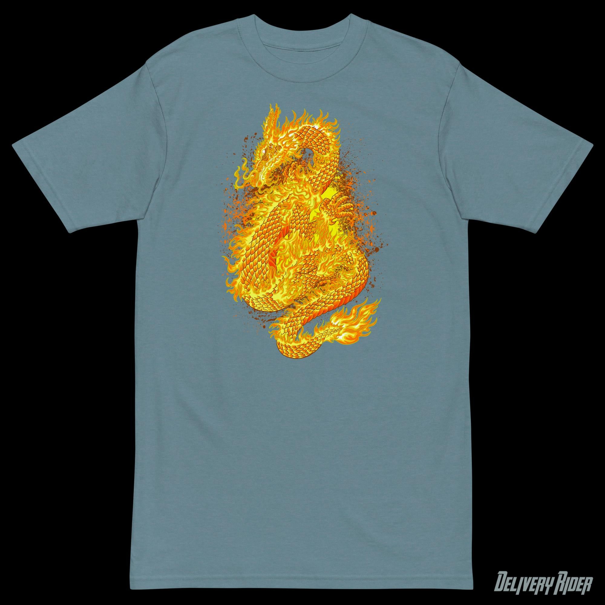 Fire Dragon Men’s premium heavyweight tee