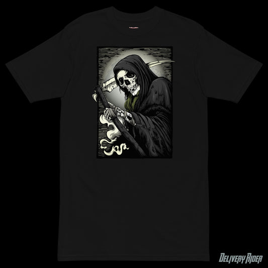 Delivery Rider Grim Reaper Tracksuit Men’s premium heavyweight tee