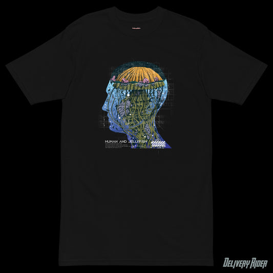 Delivery Rider Jellyfish Brain Men’s premium heavyweight tee