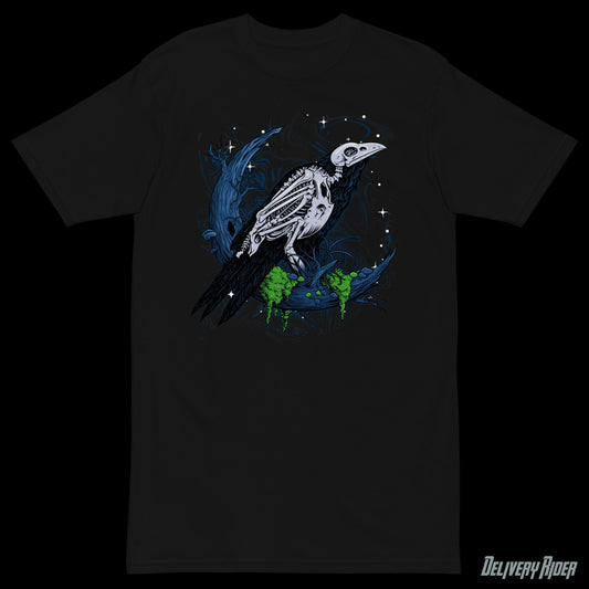 Delivery Rider Skull Bird Men’s premium heavyweight tee