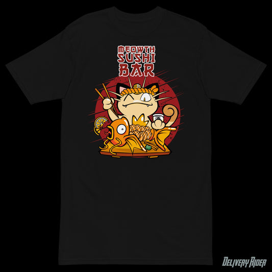 Meowth Sushi Bar Men’s premium heavyweight tee