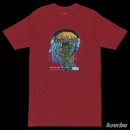 Delivery Rider Jellyfish Brain Men’s premium heavyweight tee