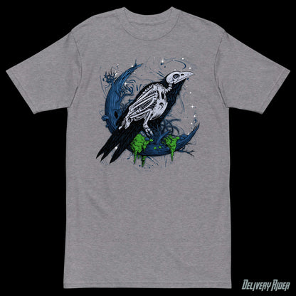 Delivery Rider Skull Bird Men’s premium heavyweight tee