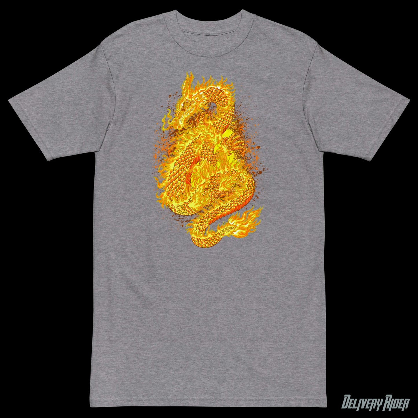 Fire Dragon Men’s premium heavyweight tee