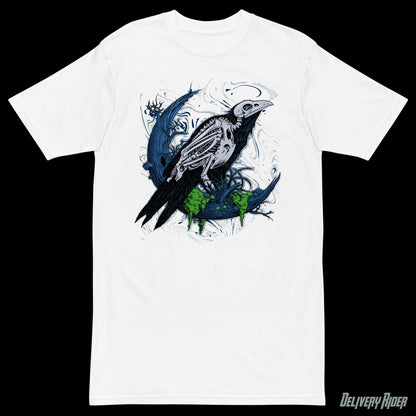 Delivery Rider Skull Bird Men’s premium heavyweight tee