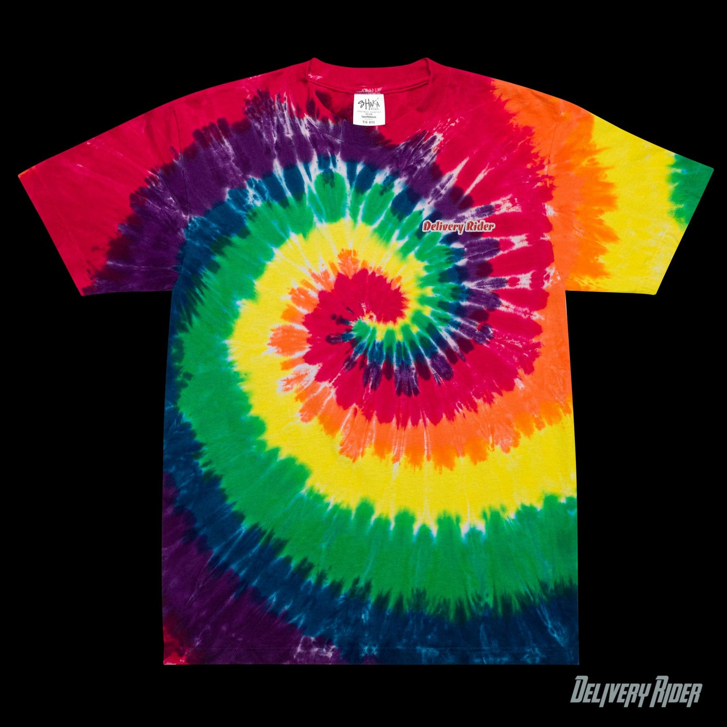 Delivery Rider Oversized tie-dye t-shirt