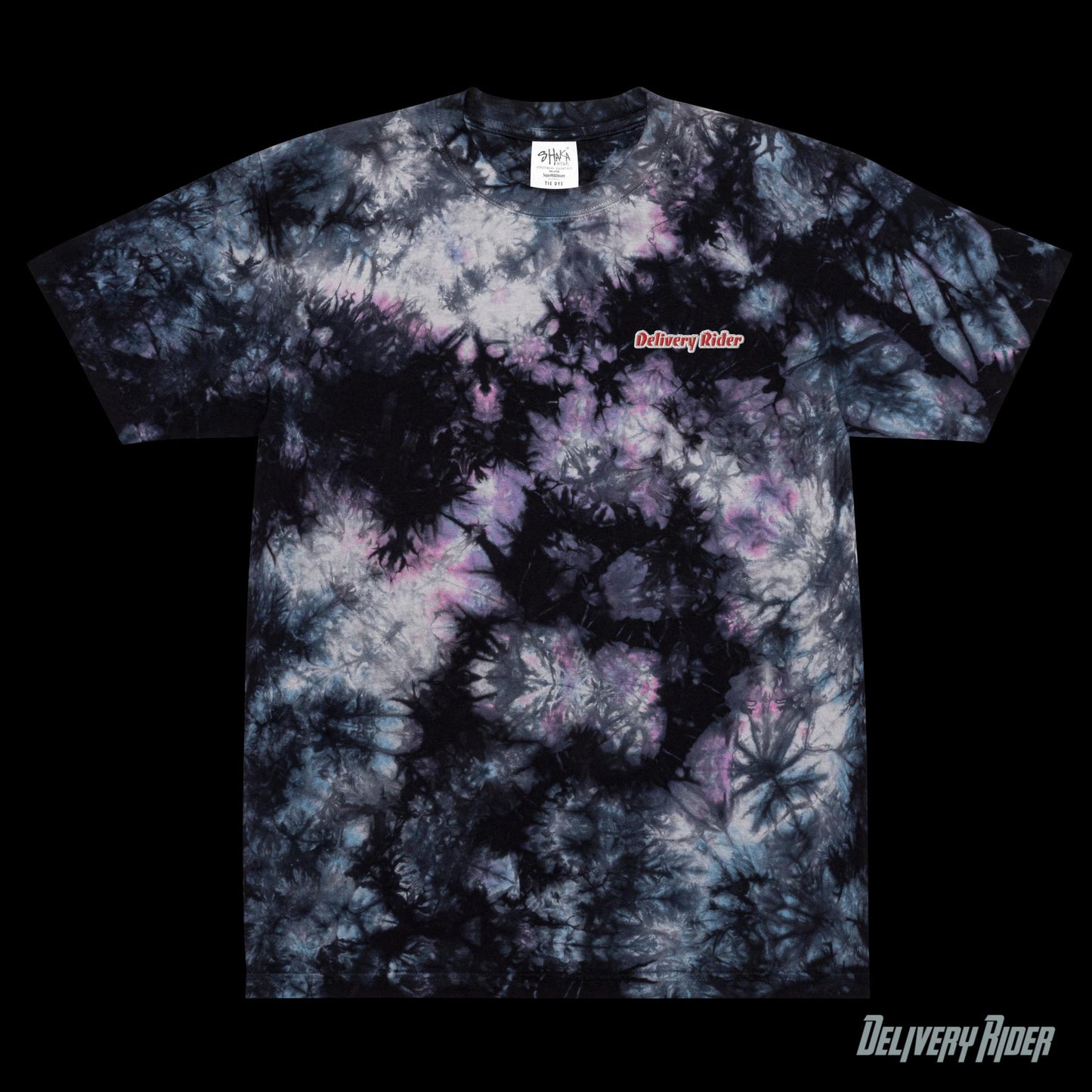 Delivery Rider Oversized tie-dye t-shirt