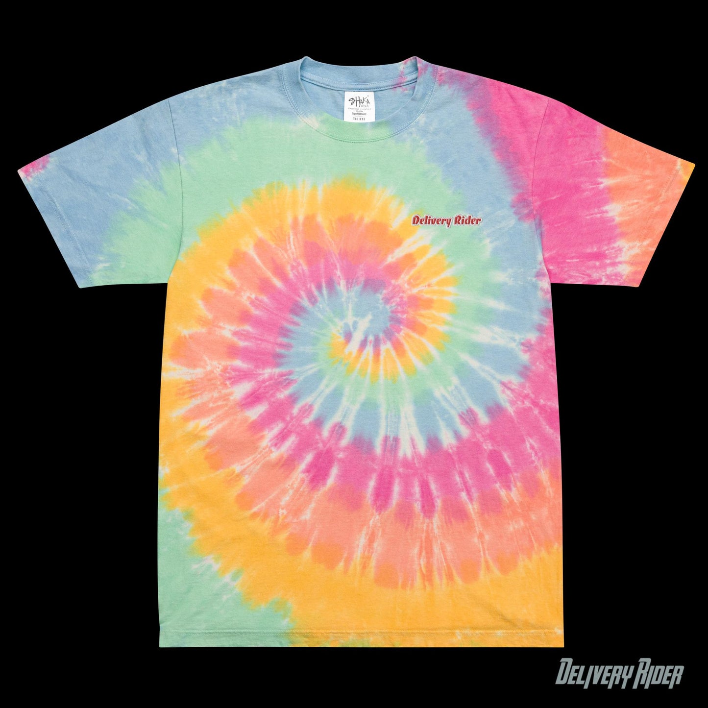 Delivery Rider Oversized tie-dye t-shirt