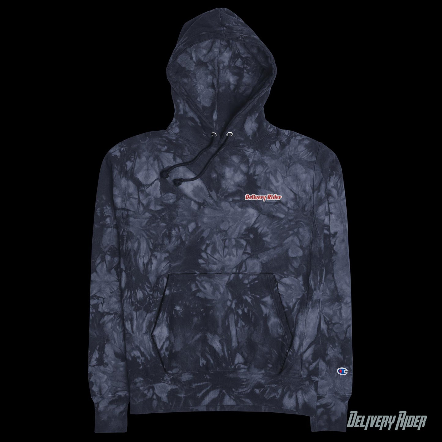 Delivery Rider Unisex Champion tie-dye hoodie