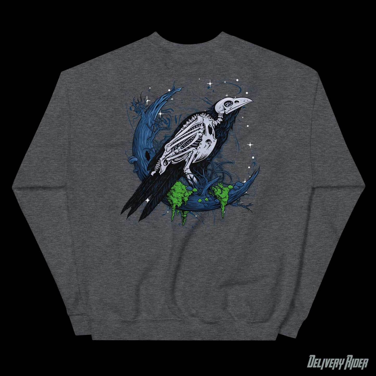 Delivery Rider Skull Bird Unisex Sweatshirt