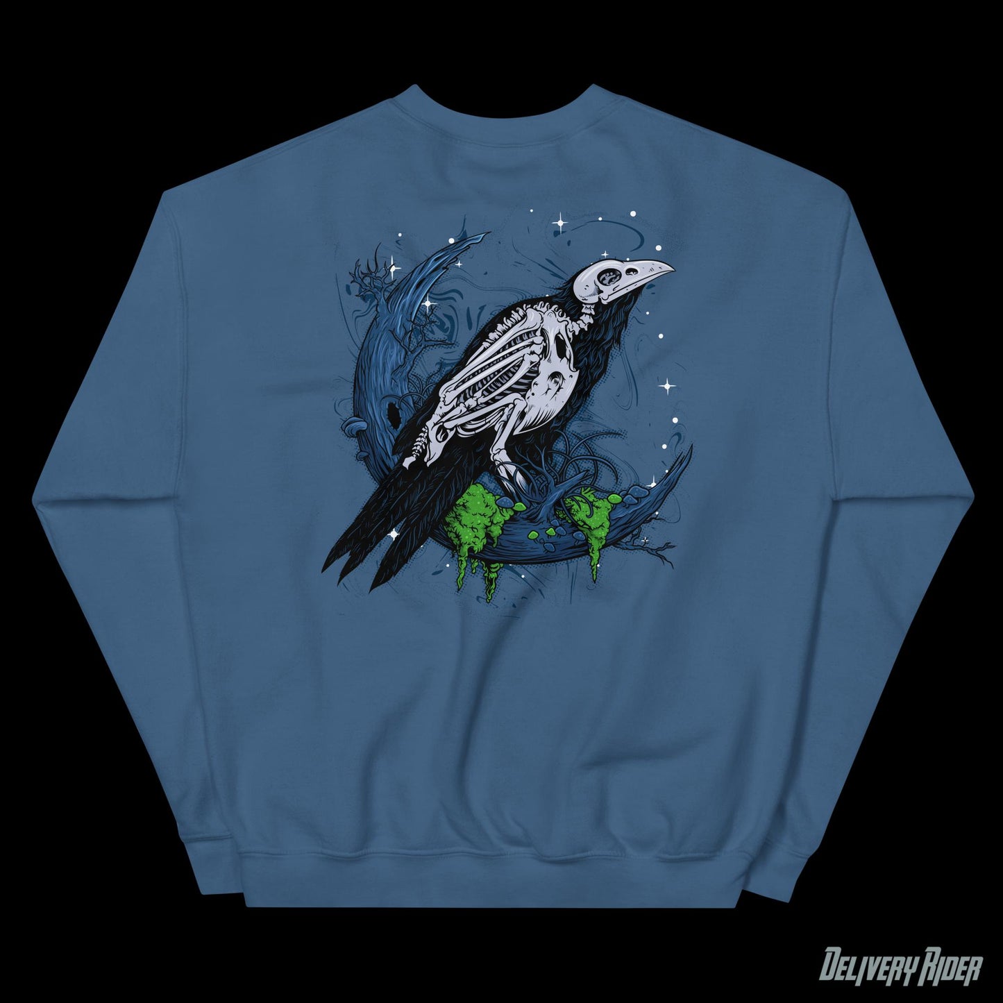 Delivery Rider Skull Bird Unisex Sweatshirt