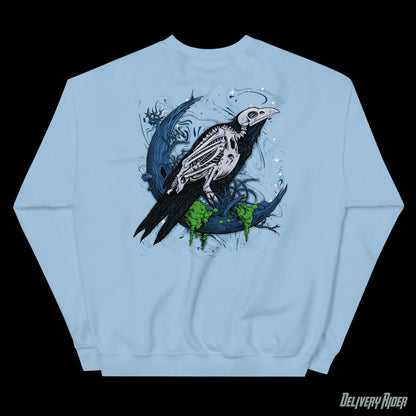 Delivery Rider Skull Bird Unisex Sweatshirt