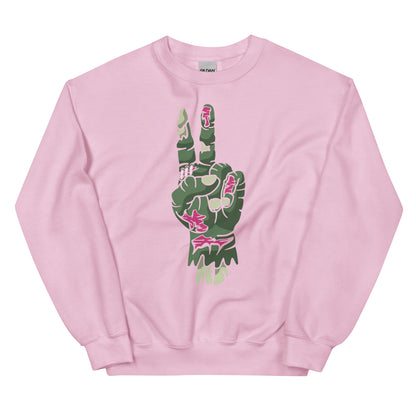 Zombie Hand of Peace Unisex Sweatshirt