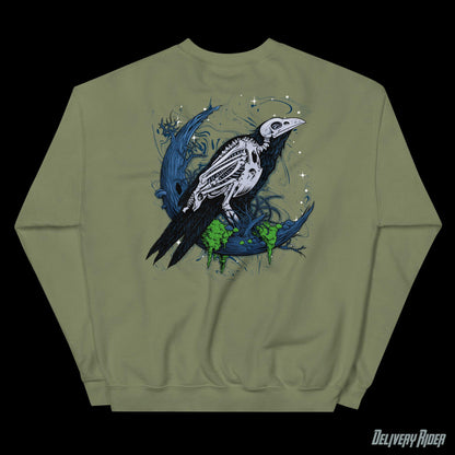 Delivery Rider Skull Bird Unisex Sweatshirt