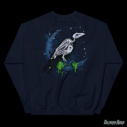 Delivery Rider Skull Bird Unisex Sweatshirt