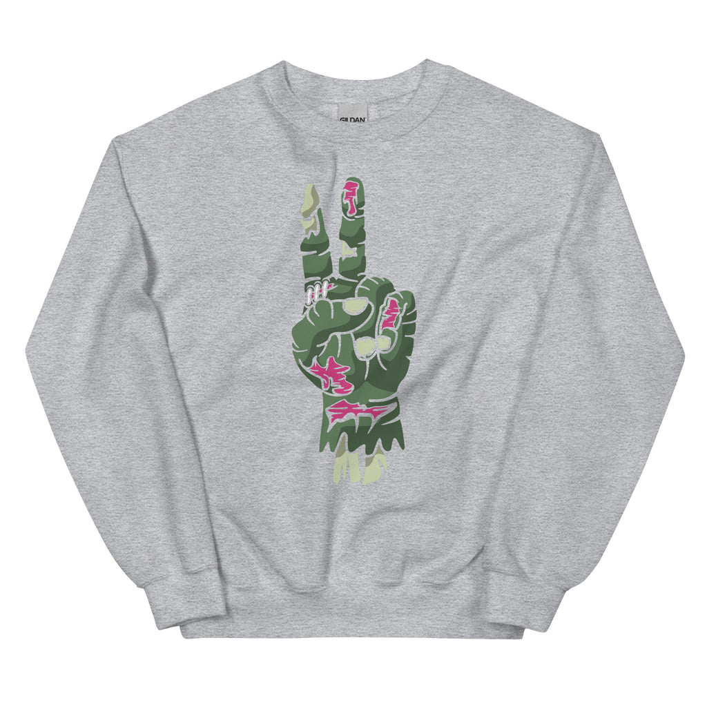 Zombie Hand of Peace Unisex Sweatshirt