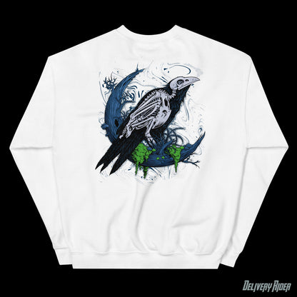 Delivery Rider Skull Bird Unisex Sweatshirt