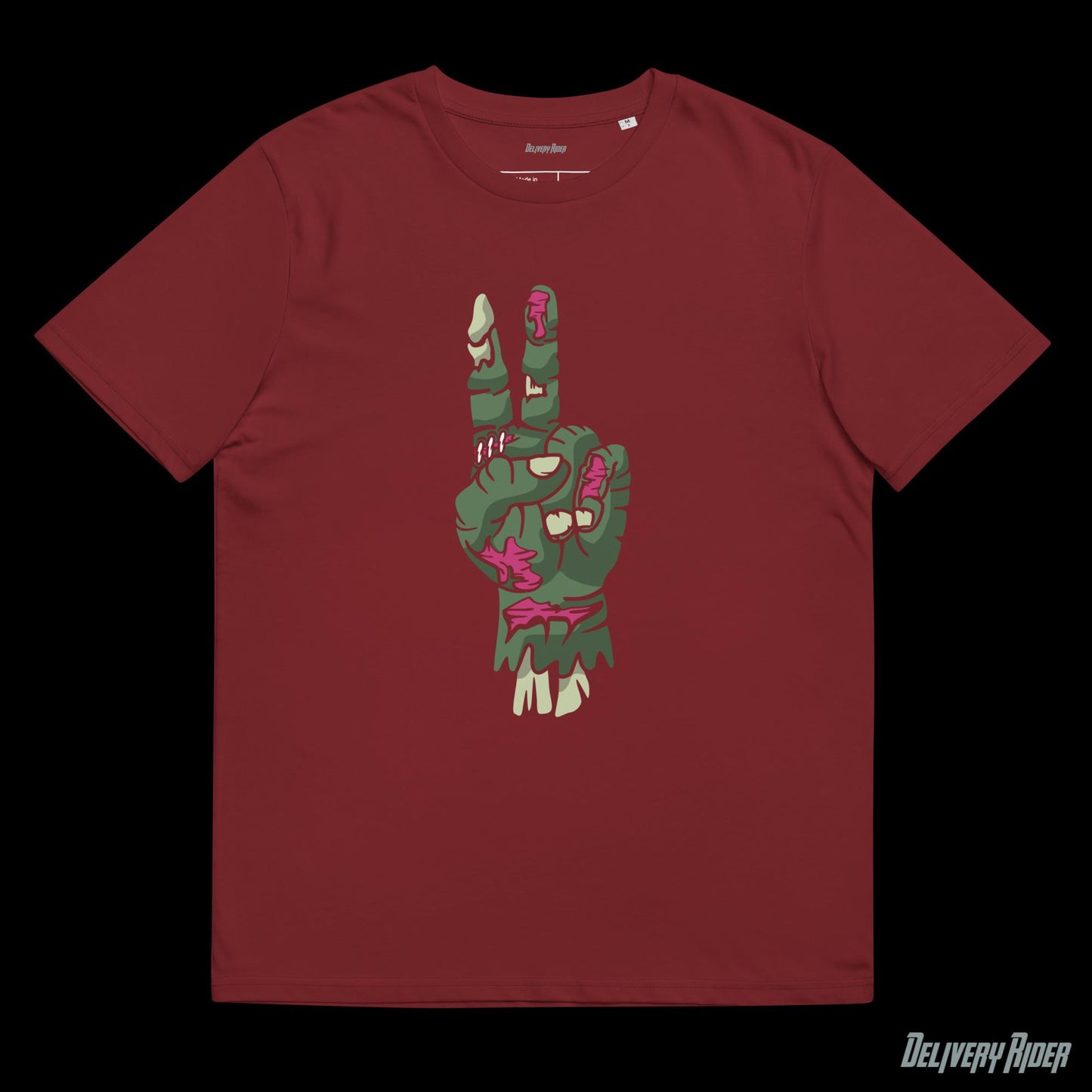 Zombie Hand of Peace Unisex organic cotton t-shirt