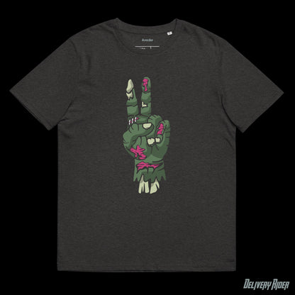 Zombie Hand of Peace Unisex organic cotton t-shirt