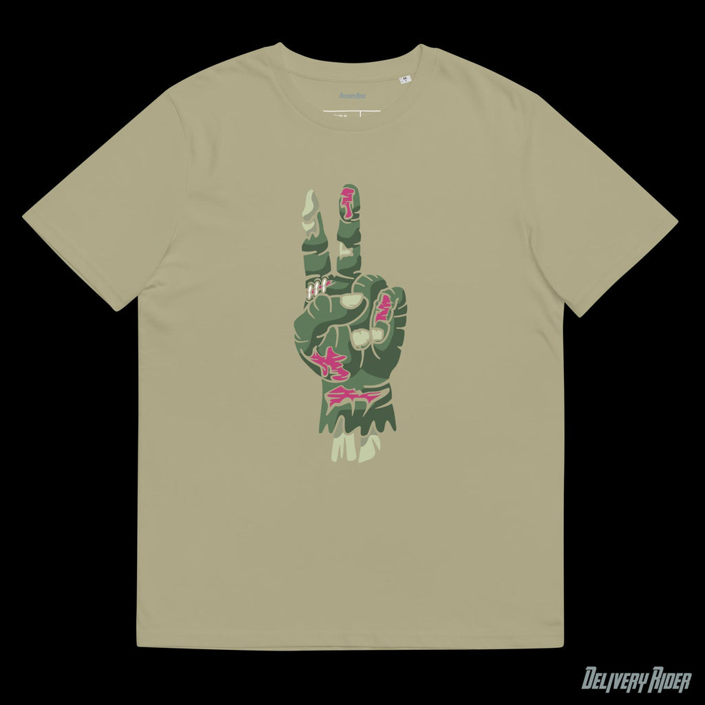 Zombie Hand of Peace Unisex organic cotton t-shirt