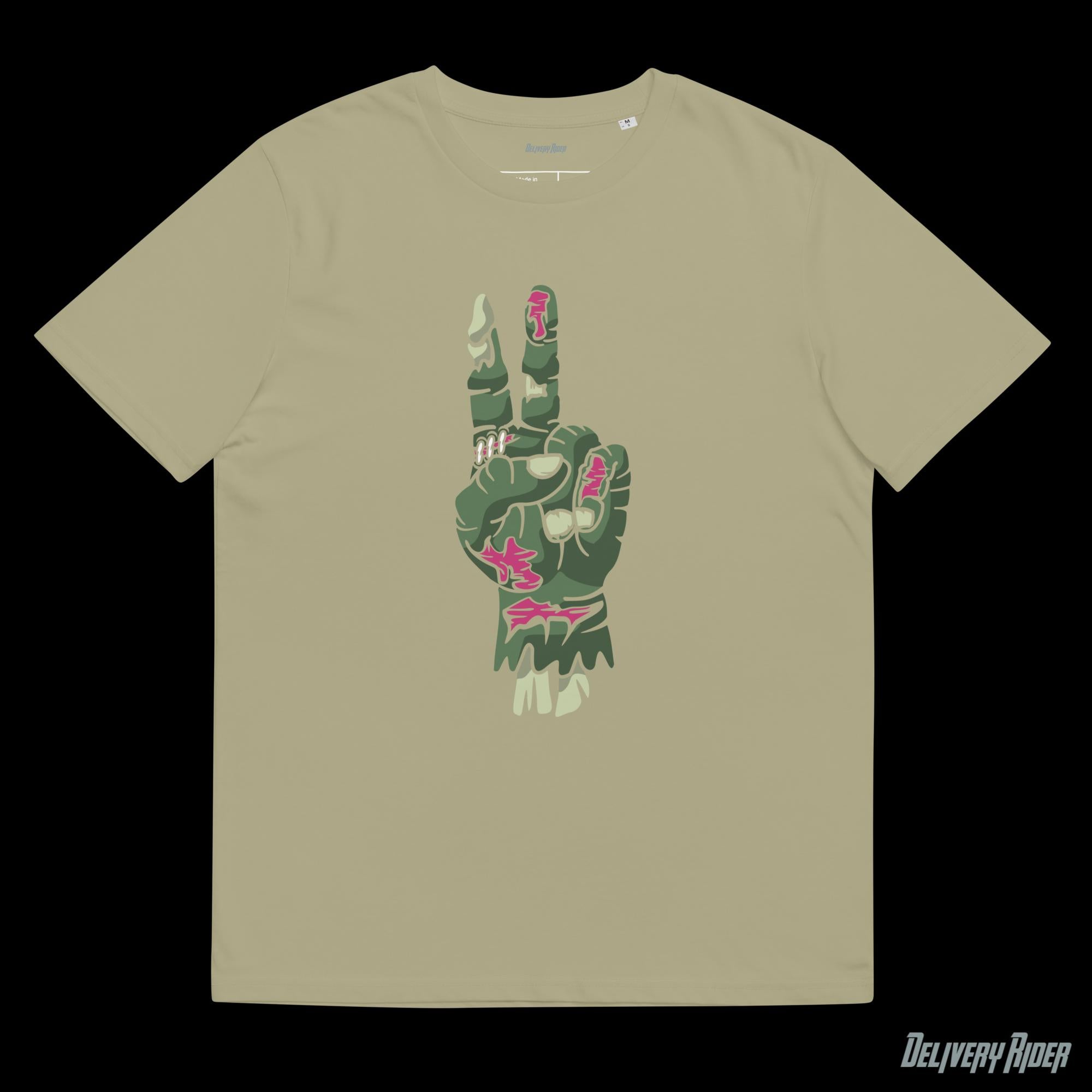 Zombie Hand of Peace Unisex organic cotton t-shirt