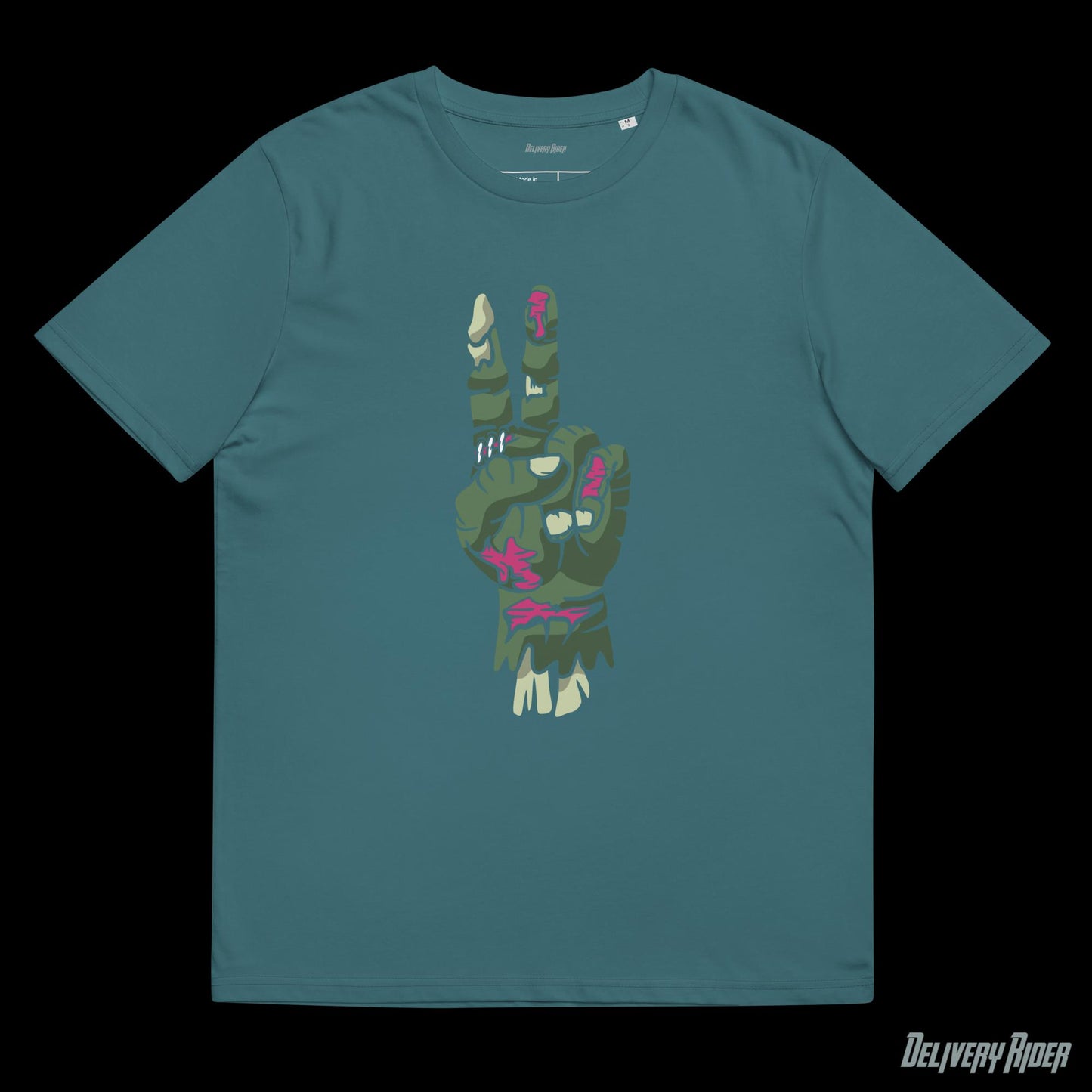 Zombie Hand of Peace Unisex organic cotton t-shirt