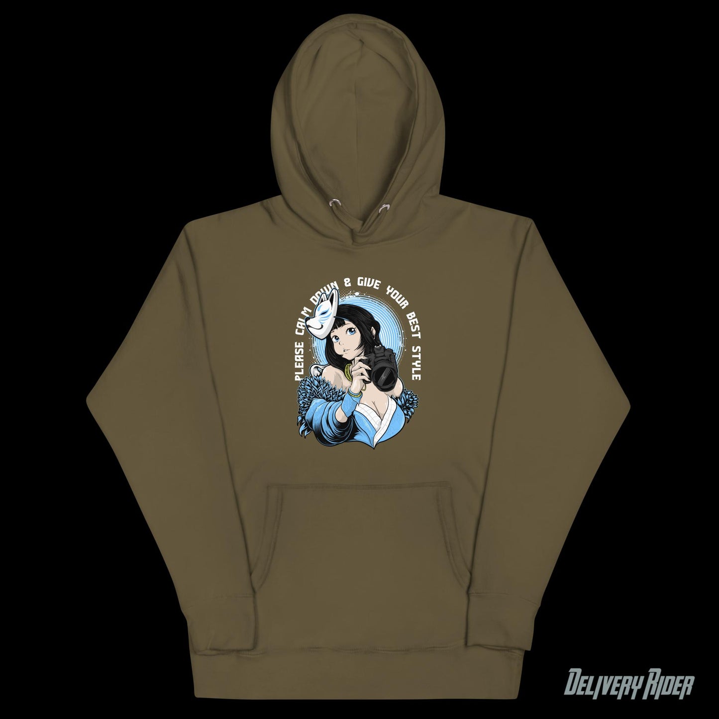 Kitsune Girl With Mask Unisex Hoodie