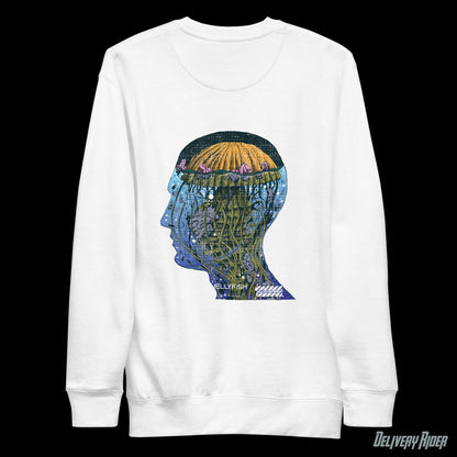 Delivery Rider Jellyfish Brain Unisex Premium Sweatshirt