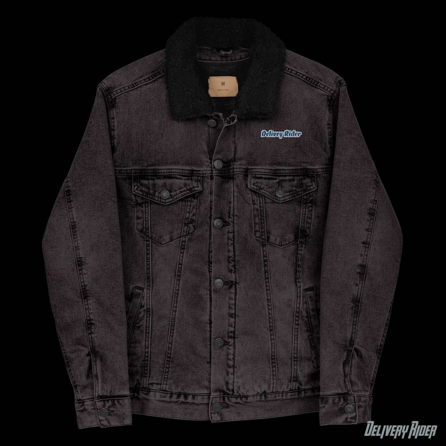 Delivery Rider Unisex denim Sherpa jacket