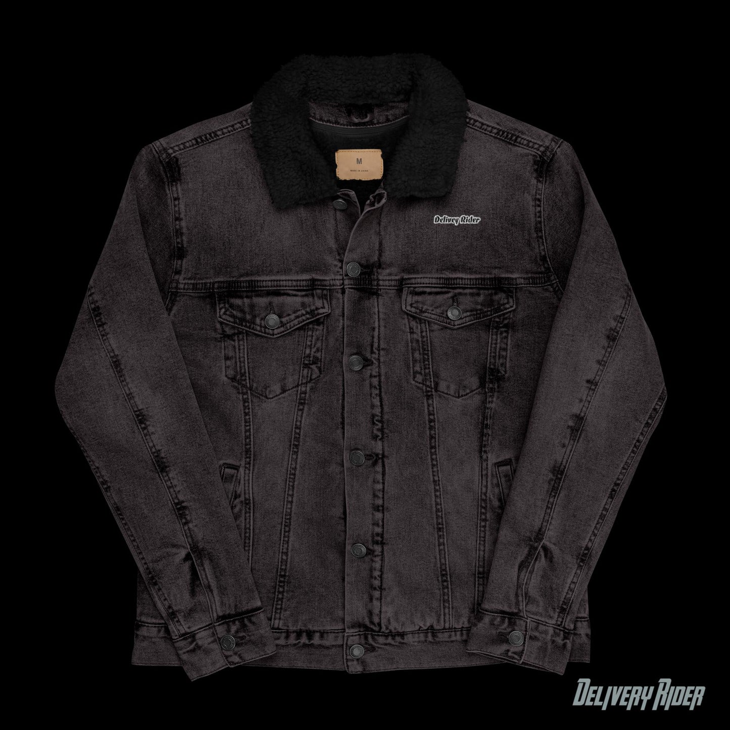 Delivery Rider Unisex denim Sherpa jacket