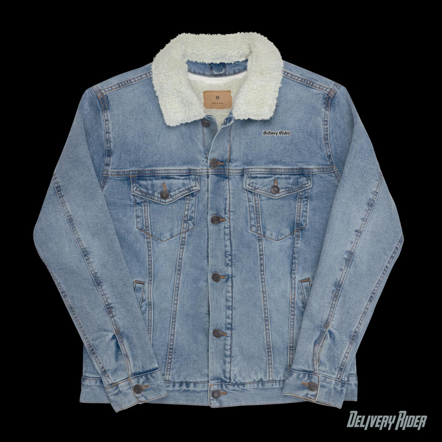 Delivery Rider Unisex denim Sherpa jacket